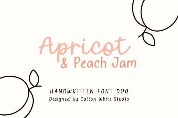 Apricot and Peach Jam: A Handwritten Font for Crafters