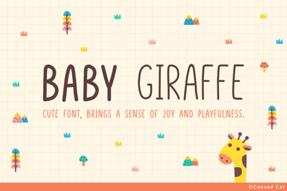 Bring Charm to Your Creations with Baby Giraffe Font