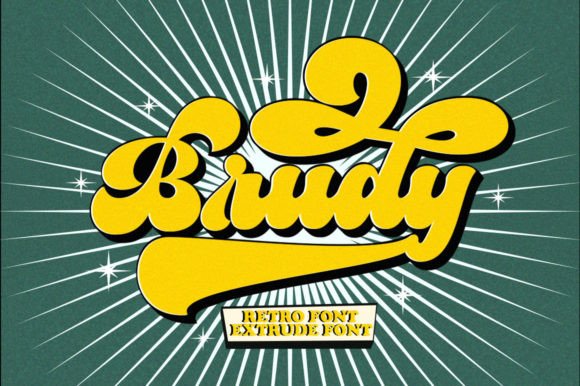 Brudy: The Perfect Vintage Retro Font for Your Brand