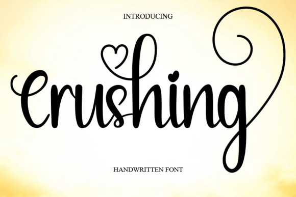 Crushing: A Romantic and Elegant Script Font for Web Design