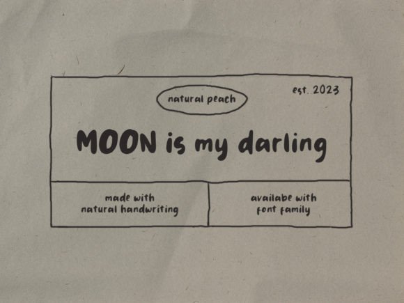 Enhance Your Brand with Moon Darling: A Natural Handwriting Font