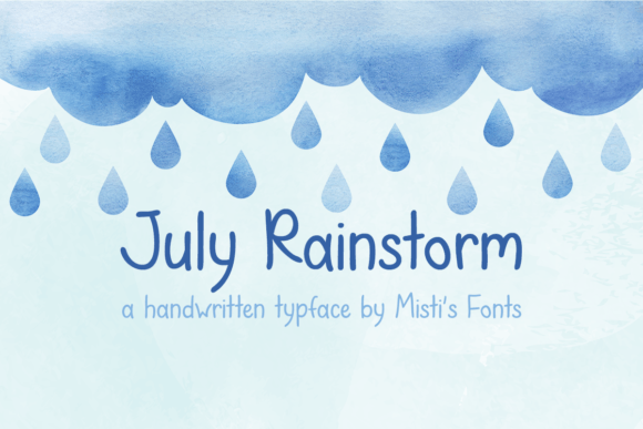 July Rainstorm: A Handwritten Font for Web Design