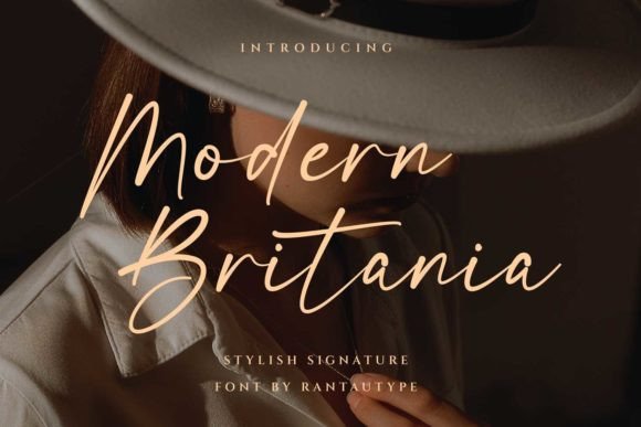 Modern Britania: A Signature Script Font for Elegant Handmade Creations