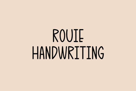 Rouie: A Script Font with Modern Elegance