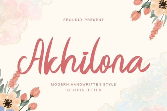 Transform Your Brand with Akhilona: An Elegant Handwritten Brush Font